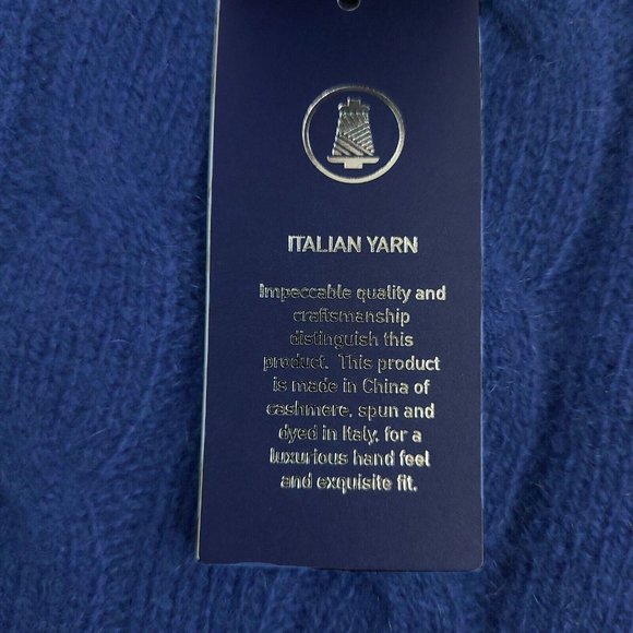 NEW $498 Polo Ralph Lauren The Iconic Cable-Knit Cashmere Sweater!  Royal Blue - Picture 6 of 6